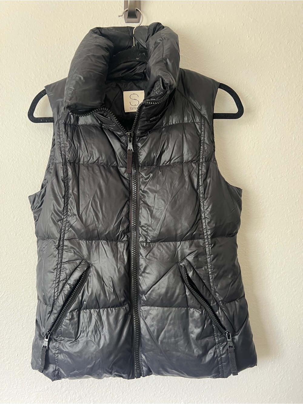 S13/NYC Snowcat Black Puffer Down Vest Zip - Picture 3 of 4